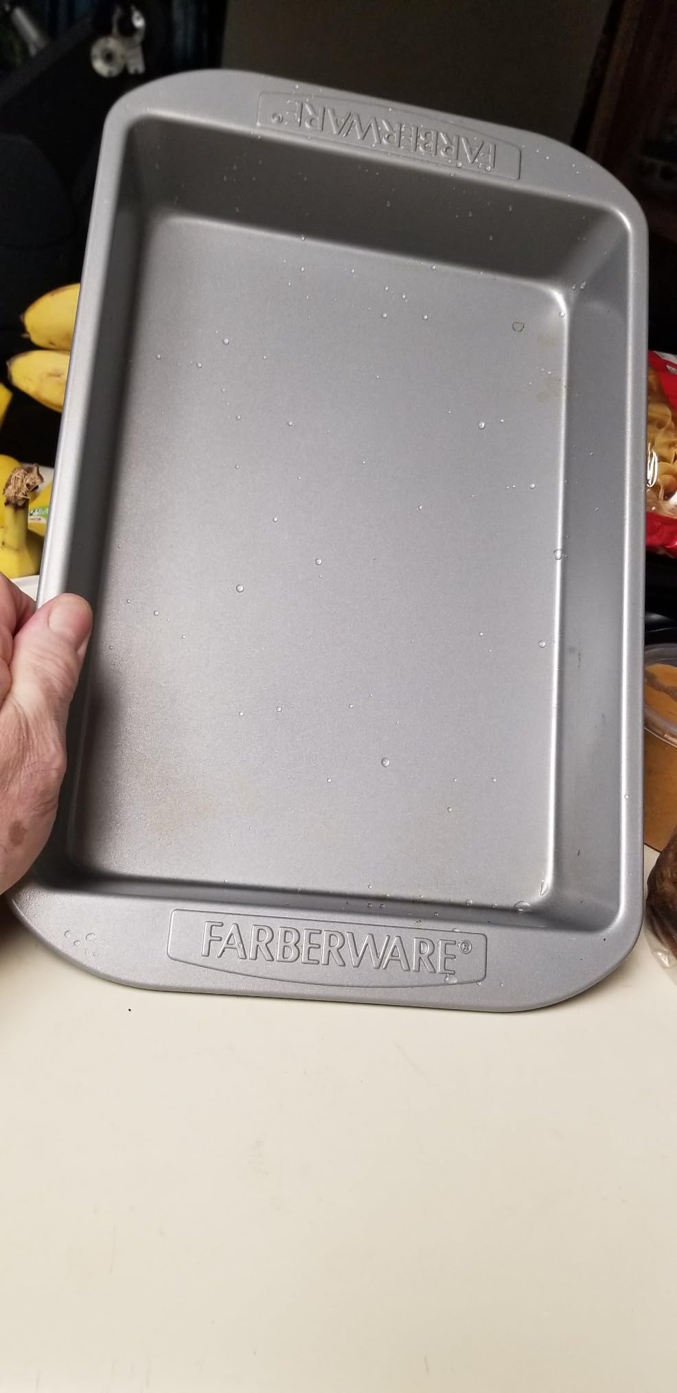 Farberware Nonstick Bakeware Baking Pan / Nonstick Cake Pan, Rectangle - 9 Inch x 13 Inch, Gray customer photo 2