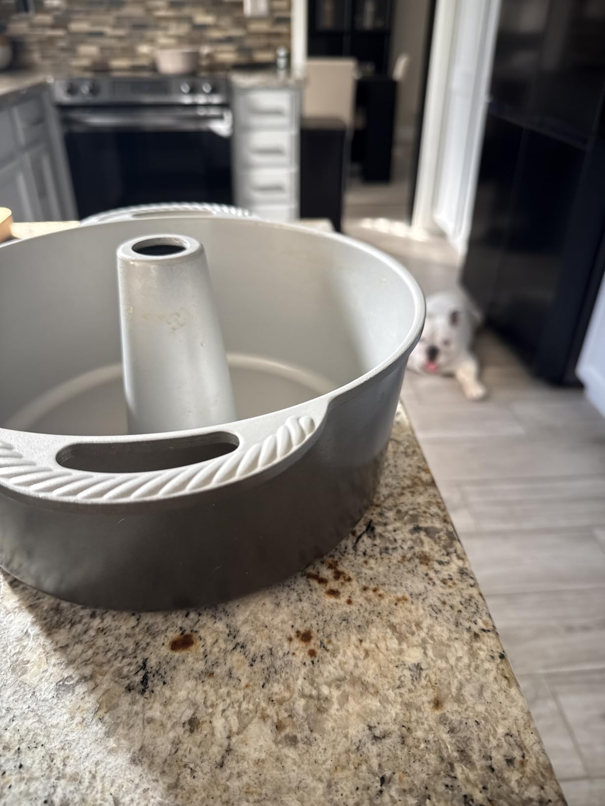 Nordic Ware Classic Cast Pound Cake, Nonstick 10 Inch One Piece Pan - Great for Angel Food, Coffee Cake, 18 Cup - Graphite customer photo 1