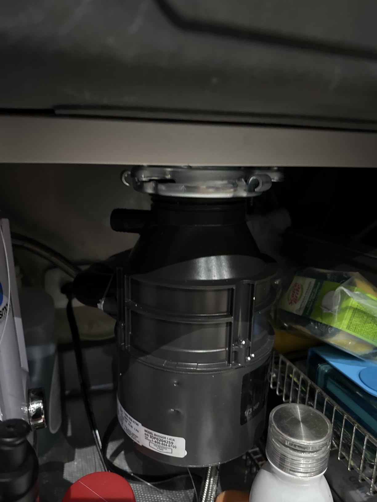 InSinkErator Garbage Disposal with Power Cord, Badger 1, Standard Series, 1/3 HP Continuous Feed, Black customer photo 1