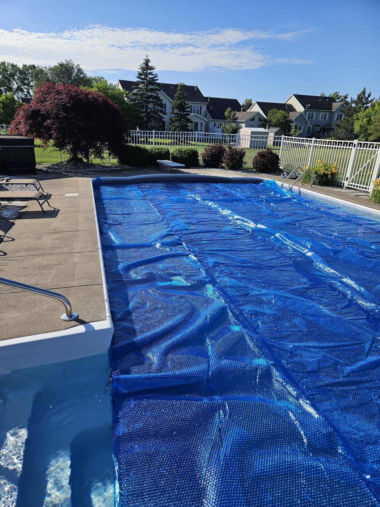 Blue Wave 16x32-ft Rectangle Solar Pool Cover 12-Mil Blue - Solar Cover for Above Ground Pool & Inground Pool, Thermal Bubble Blanket for Heat Retention & Reduced Evaporation customer photo 2