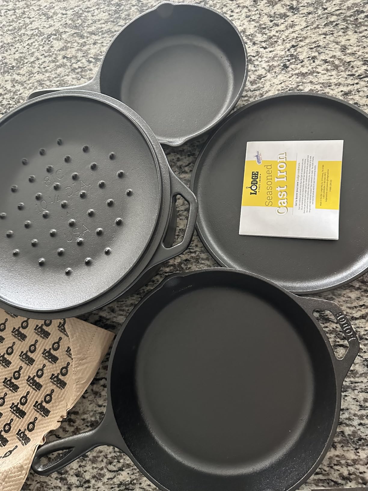 Lodge Pre-Seasoned Cast Iron 5 Piece Set, Black customer photo 2
