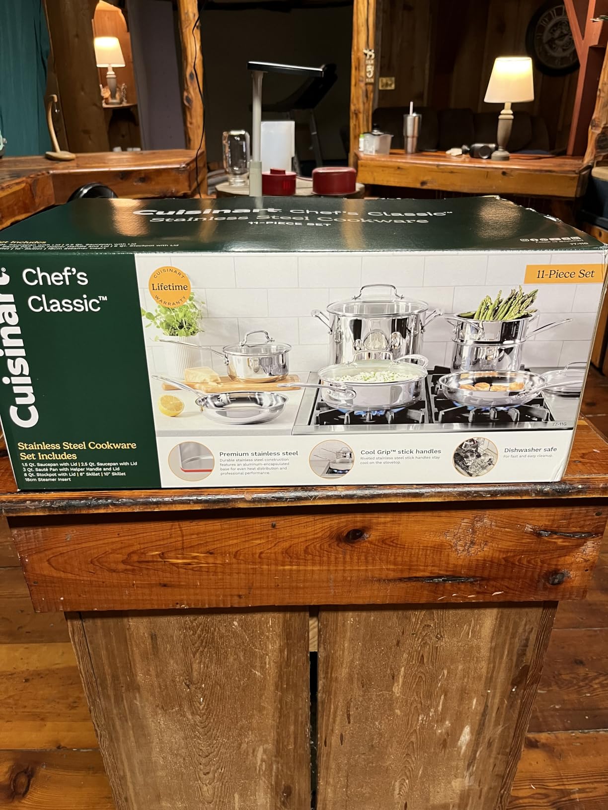 Cuisinart Chef's Classic 11-Piece Stainless Steel Pots and Pans Set, Cookware Set Compatible with Induction, Electric, Gas Cooktops, Aluminum Core for Even Heat, Cool Grip Handles, Dishwasher Safe customer photo 1