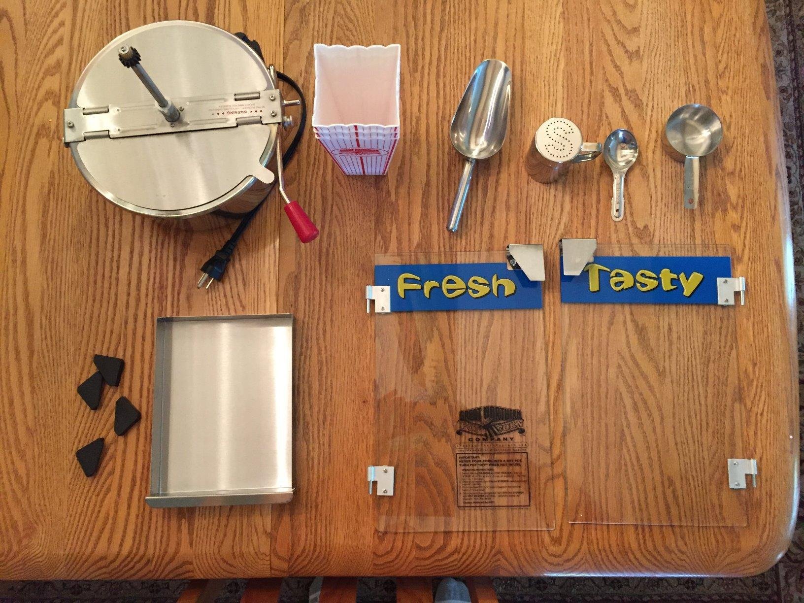 Pop Heaven Popcorn Machine - 12oz Stainless-Steel Kettle, Reject Kernel Tray, Warming Light, and Accessories by Great Northern Popcorn (Blue) customer photo 2