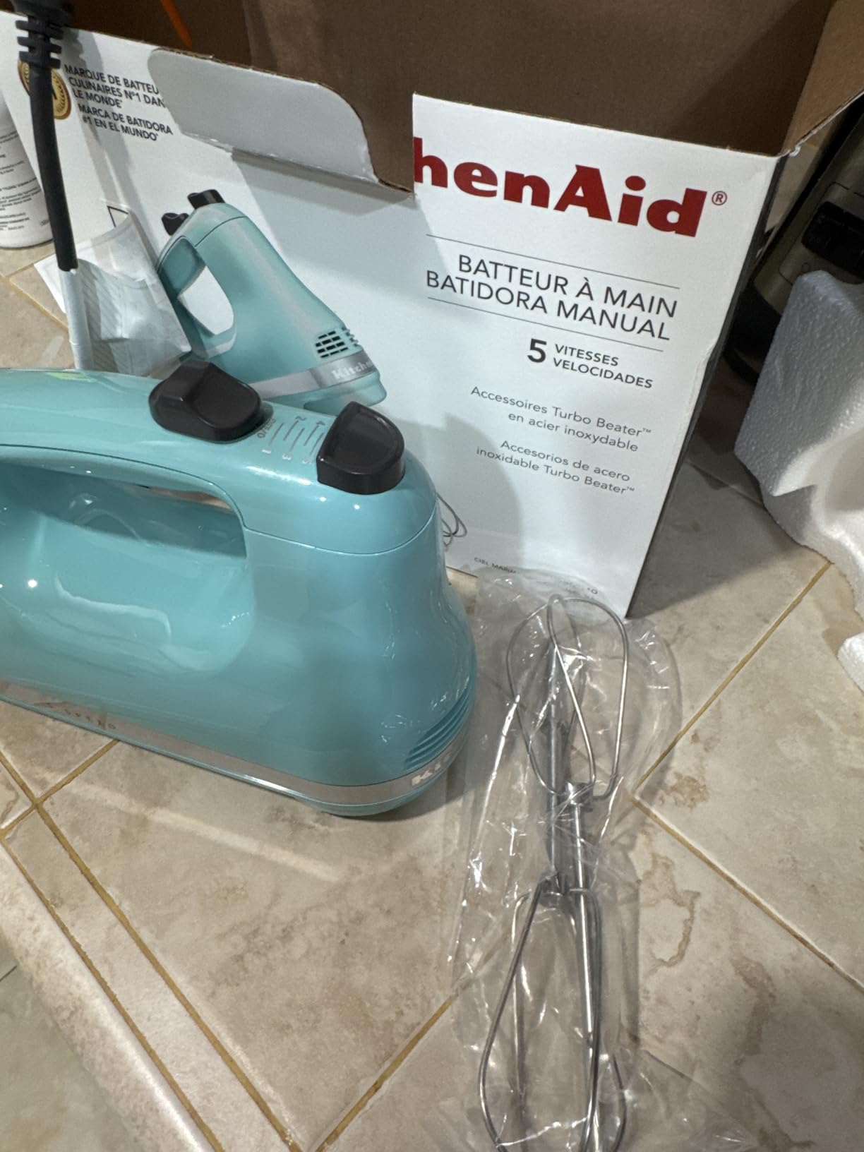 KitchenAid 5 Ultra Power Speed Hand Mixer - KHM512, Empire Red customer photo 2