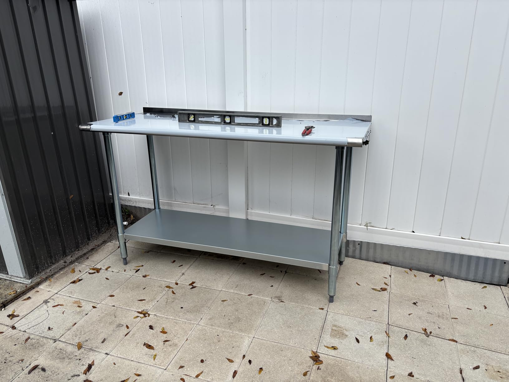 GRIDMANN Stainless Steel Kitchen Prep Table 72 x 30 Inches with Backsplash & Under Shelf, NSF Commercial Work Table for Restaurant and Home customer photo 1