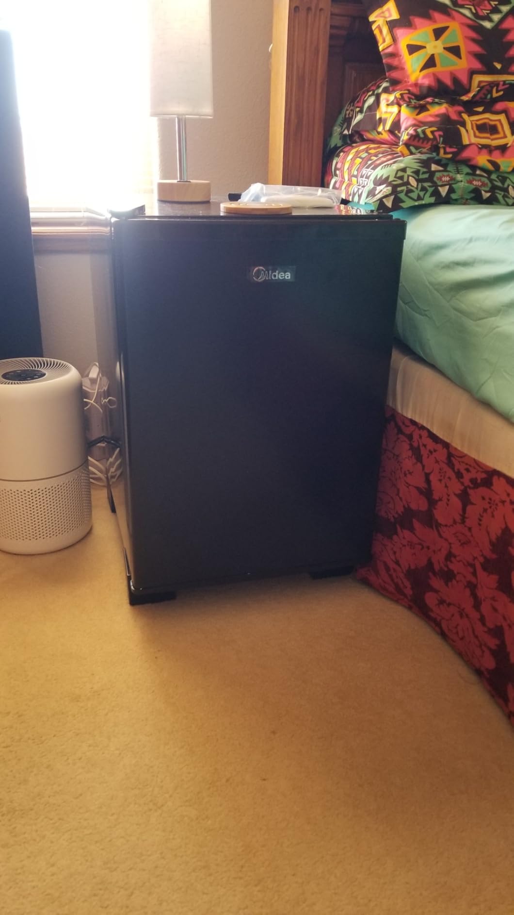 Midea WHS-65LB1 Mini Fridge, 1.6 Cu.ft Energy Star Certified Mini Refrigerator, Adjustable Thermostat, Reversible Door, Low Noise for Dorm, Office, Bedroom, Black customer photo 1