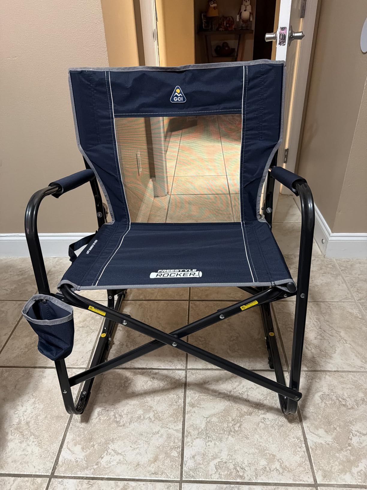 GCI Outdoor Freestyle Rocker Camping Chair | Portable Folding Rocking Chair with Solid, Durable Armrests, Drink Holder & Comfortable Backrest customer photo 1