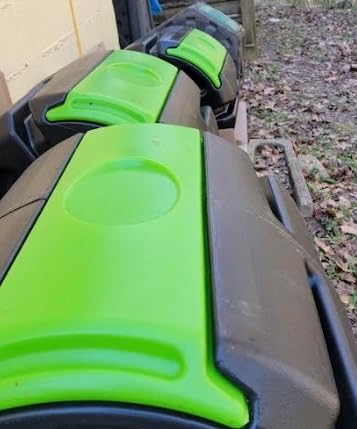 FCMP Outdoor HOTFROG Rolling Single Chamber Batch Tumbling Composter - Outdoor Rotating Garden Compost Bin (HF-RC4000WB) Black & Green (37-Gallon) customer photo 2