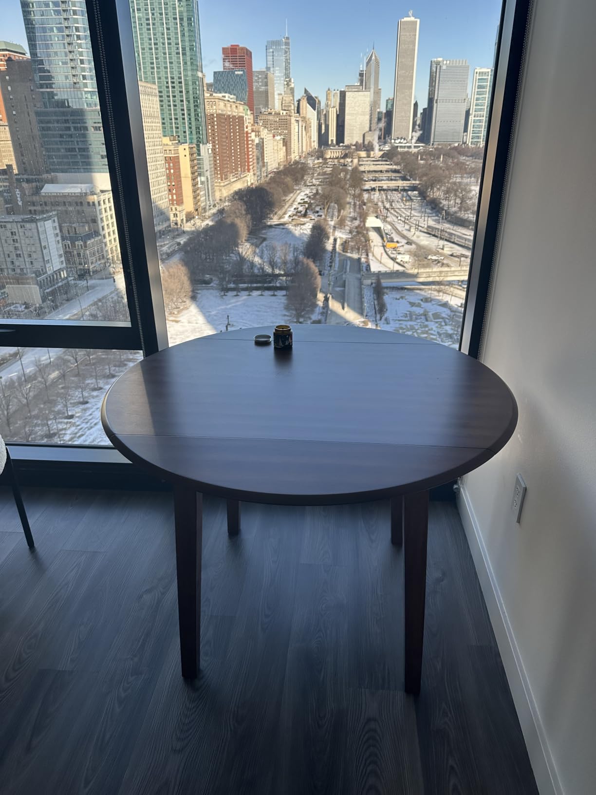 Signature Design by Ashley Hammis Round Dining Room Drop Leaf Table, Seats up to 4, Hinged Drop Leaves, Wood, 36.38