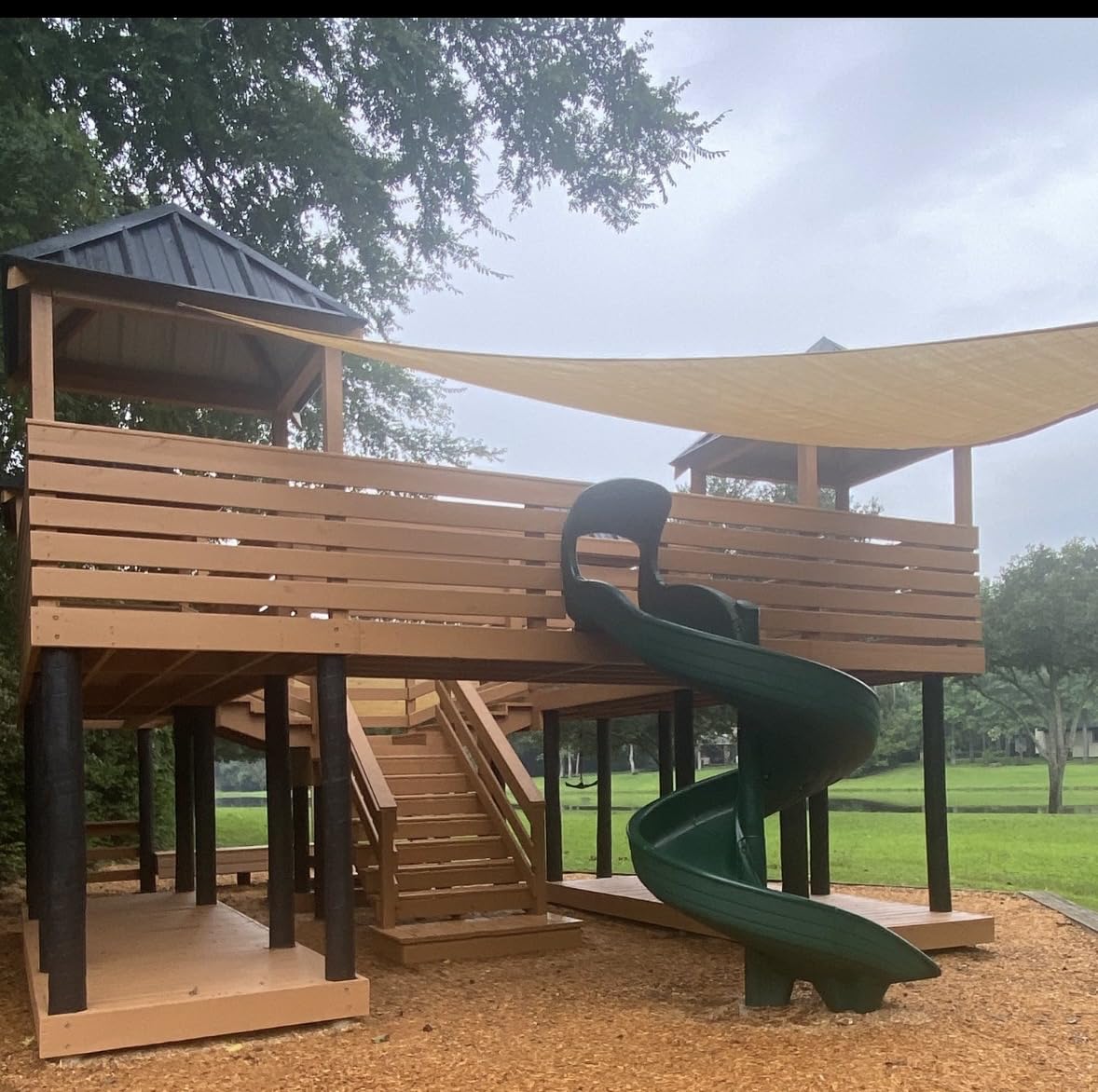 Shade&Beyond Triangle Sun Shade Sail 16'X16'X16' Permeable Canopy Sand for Patio Garden Yard Deck Pergola (We Make Custom Size) customer photo 2