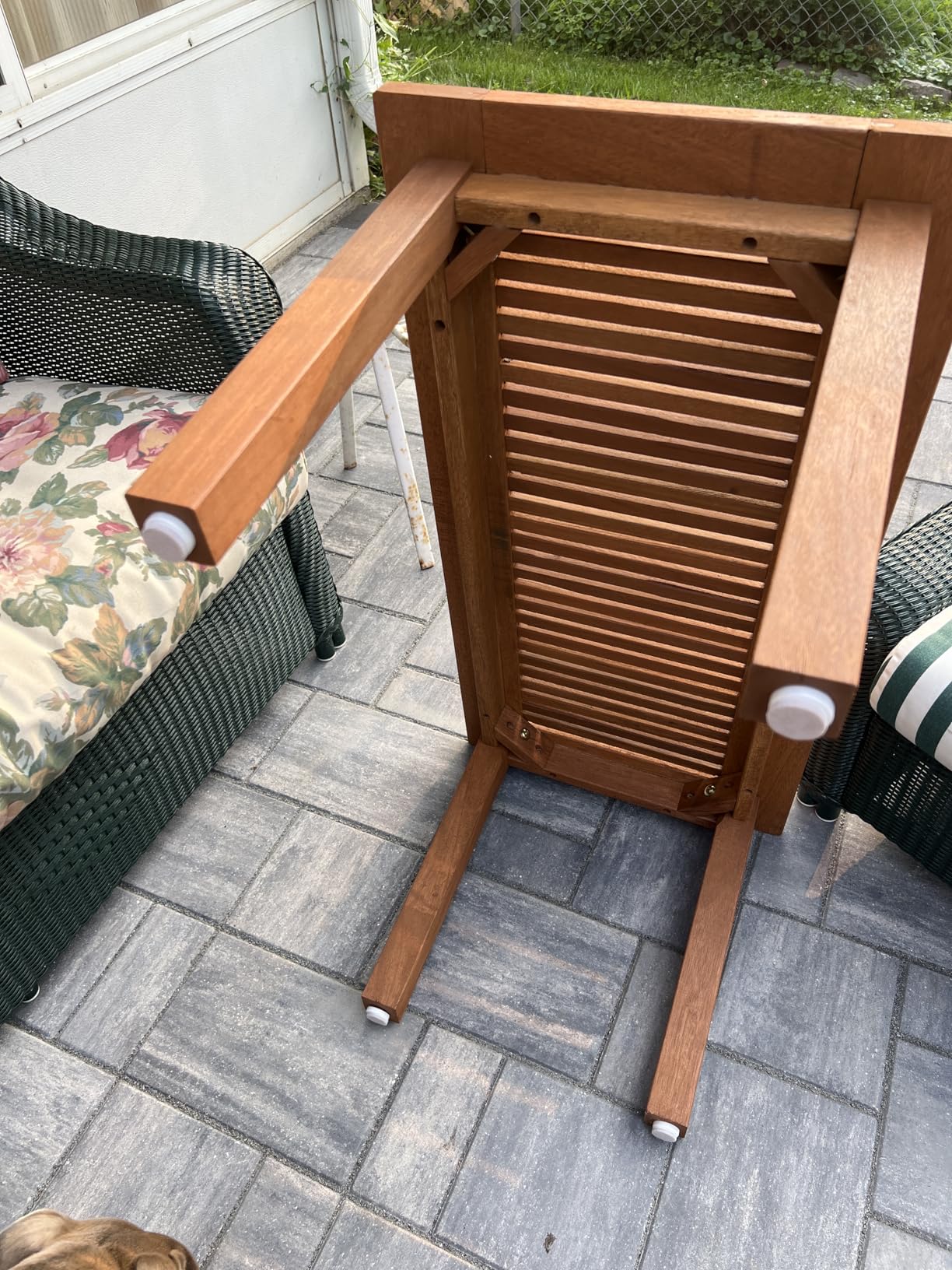 Furinno FG16504 Tioman Hardwood Patio Furniture Outdoor Coffee Table in Teak Oil, 1-Tier, Brown customer photo 2