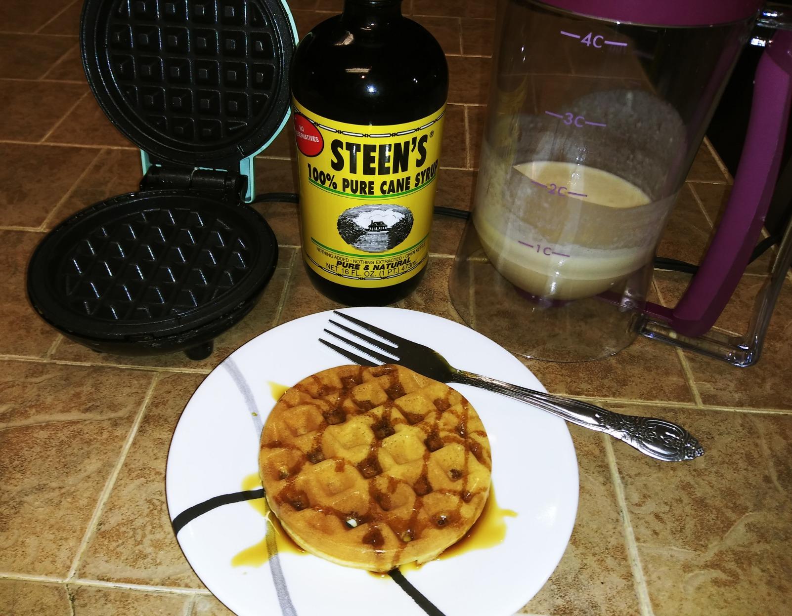 Dash Mini Waffle Maker- Compact Electric Iron for Creative Homemade Treats - Nonstick Surface - Easy-to-Clean - Perfect for Kids & Families - Aqua customer photo 1