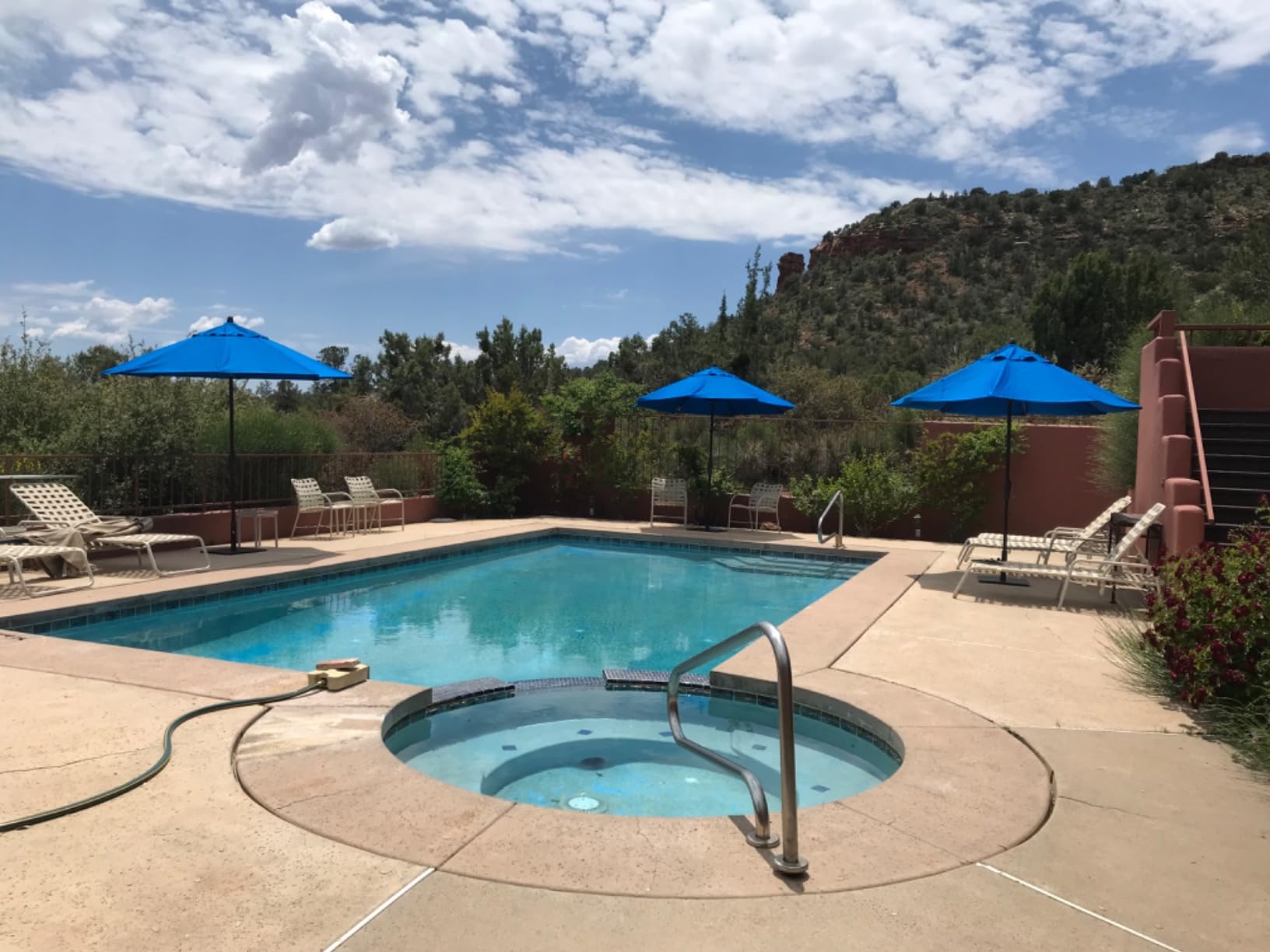 Treasure Garden 9ft Patio Umbrella - Outdoor Furniture Market Umbrella - Deluxe Auto-Tilt - Bronze Aluminum Frame (Sunbrella, Antique Beige) customer photo 2