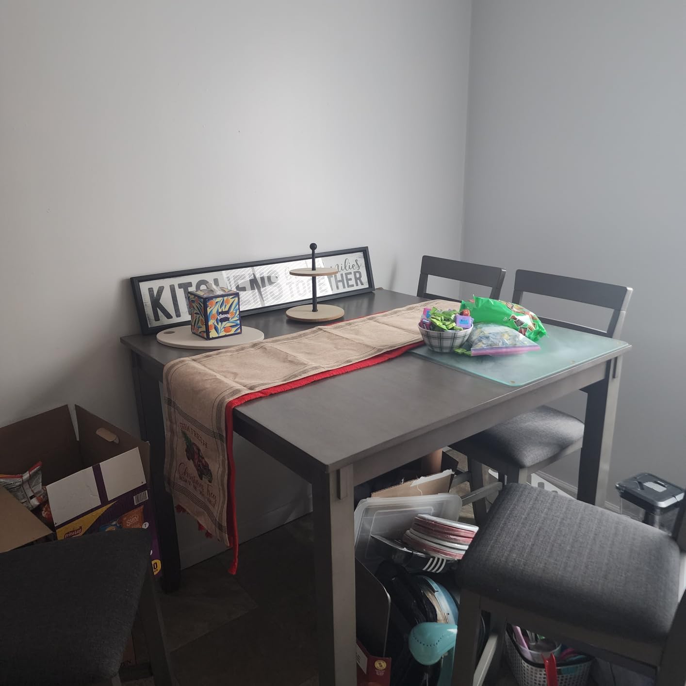 Signature Design by Ashley Bennox 5 Piece Counter Height Dining Set, Includes Table & 4 Barstools, Brown customer photo 2