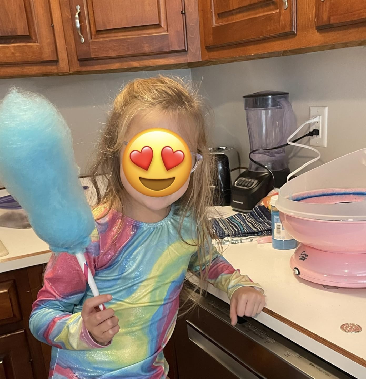 Cotton Candy Express CC1000-S Cotton Candy Machine, with 5-11oz. Jars of Cherry, Grape, Blue Raspberry, Orange, Pink Vanilla Floss Sugar & 50 Paper Cones Easy to Use and Clean customer photo 1