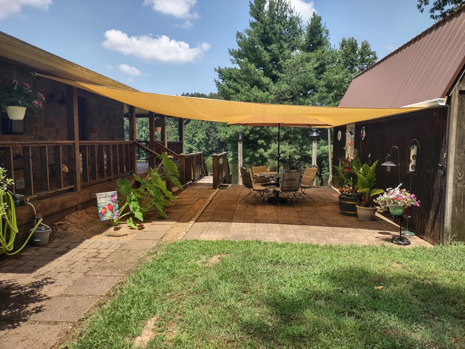 LOVE STORY 12' x 16' Rectangle Sun Shade Sail Canopy UV Block Sun Shade for Outdoor Patio Garden Backyard, Sand (We Make Custom Size) customer photo 1
