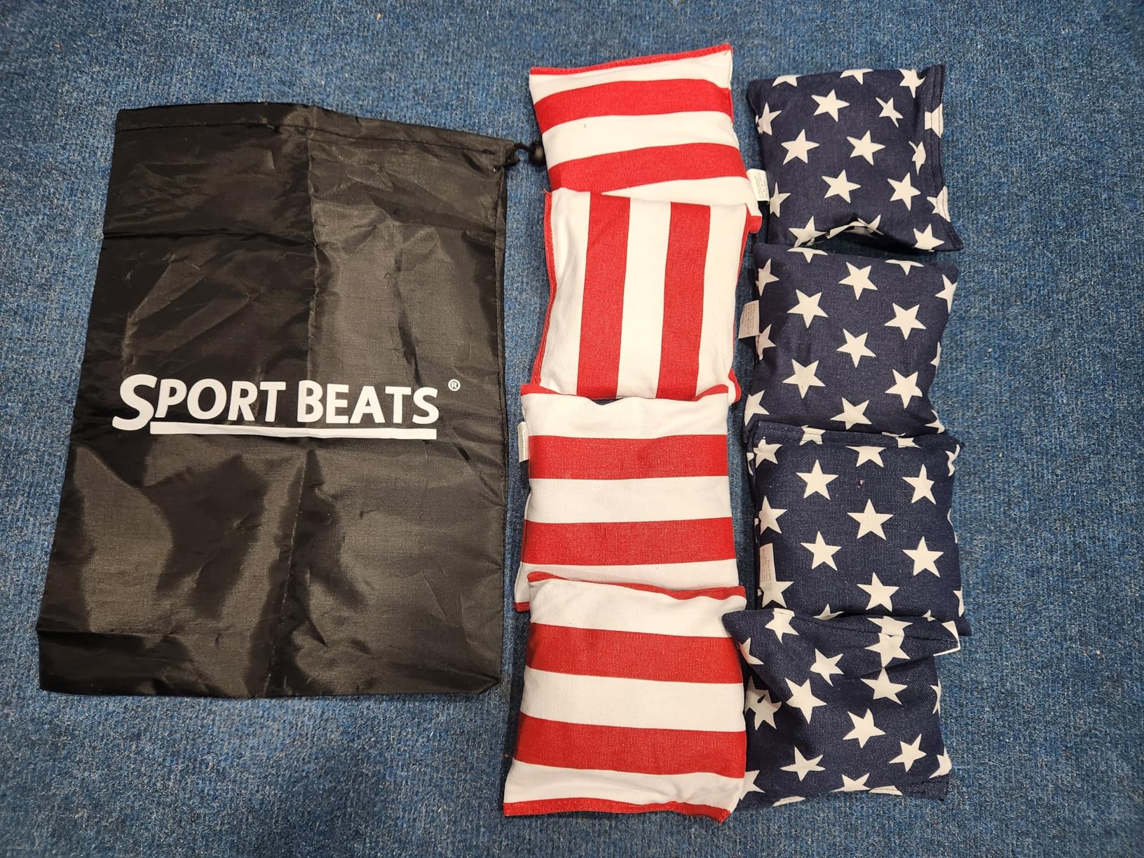 SPORT BEATS Cornhole Bags Set of 8 Regulation Weight & Size Includes Carry Case customer photo 1