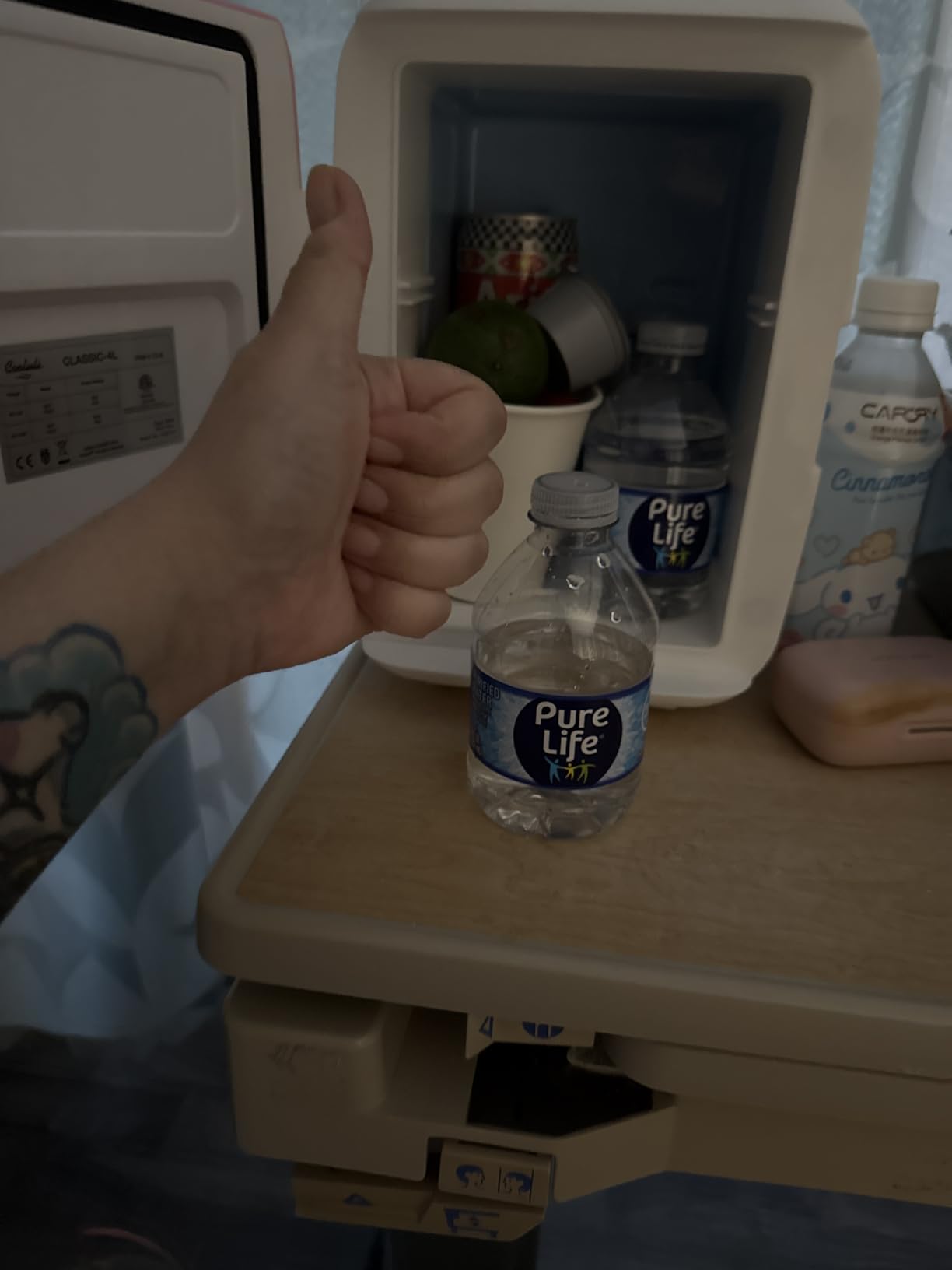 Cooluli Mini Fridge for Bedroom - Car, Office Desk & Dorm Room - Portable 4L/6 Can Electric Plug In Cooler & Warmer for Food, Drinks, Skincare Beauty & Makeup - 12v AC/DC & Exclusive USB Option, Black customer photo 2