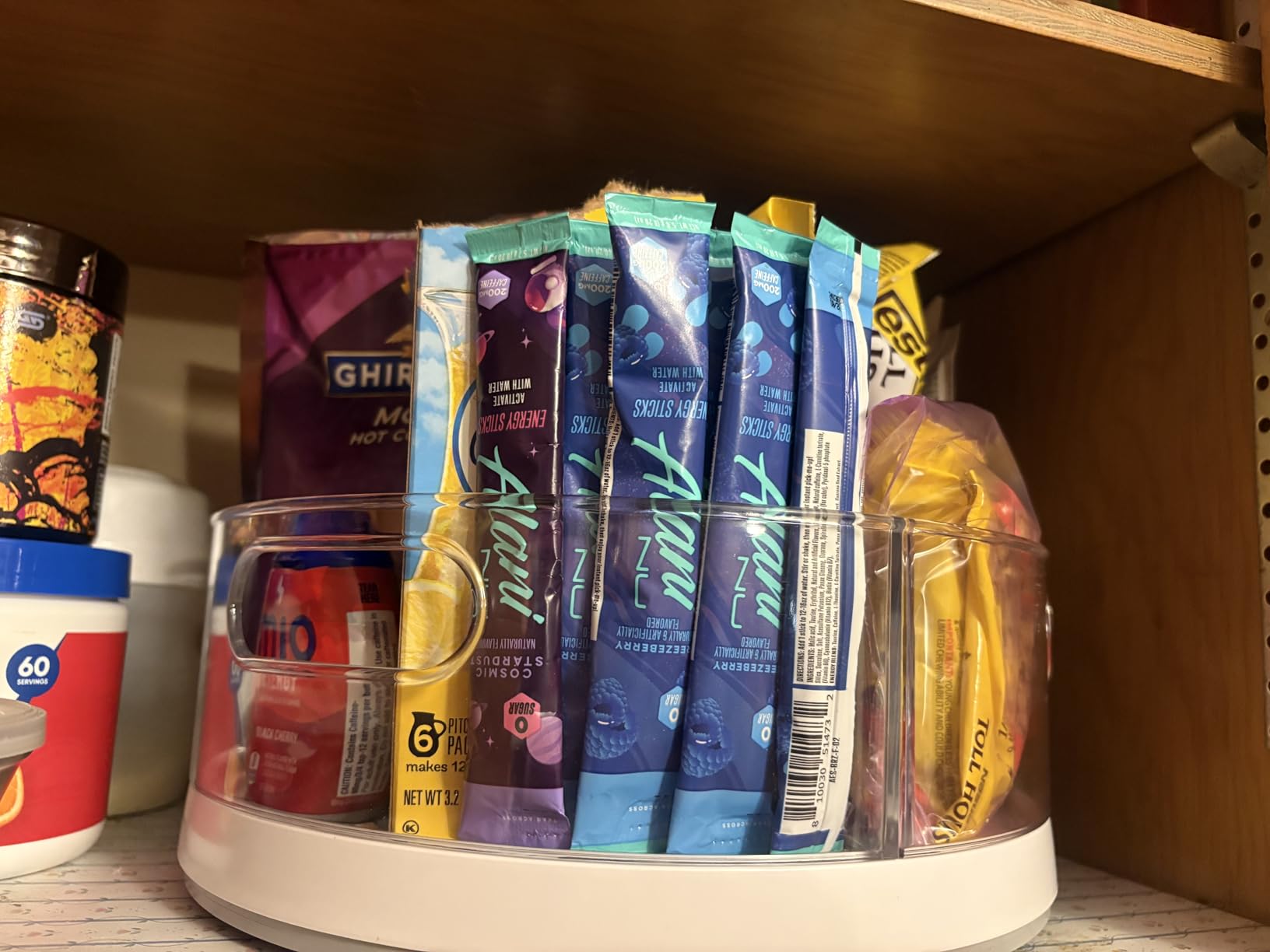 YouCopia Crazy Susan Lazy Susan Organizer, 3 BPA-Free Removable Clear Bins with Handles, Rotating Storage Turntable for Kitchen Cabinet, Pantry and Bathroom Organization customer photo 2