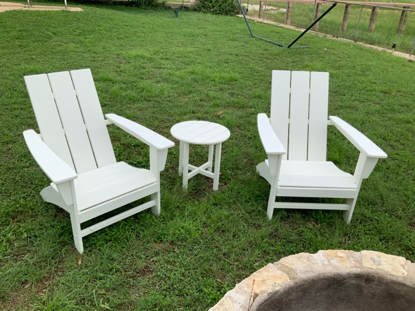POLYWOOD Modern Adirondack Chair - All-Weather Outdoor Lawn Adirondack Chairs - HDPE, Fade-Resistant & Durable Outdoor Furniture - For Patio, Deck & Fire Pit Chairs - Black customer photo 1