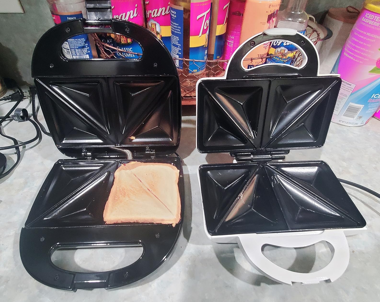 Hamilton Beach Electric Sealed Sandwich Maker Grill with PFAS-Free Nonstick Plates, Makes Stuffed French Toast, Omelets, Compact & Easy to Store, Black (25430G) customer photo 1