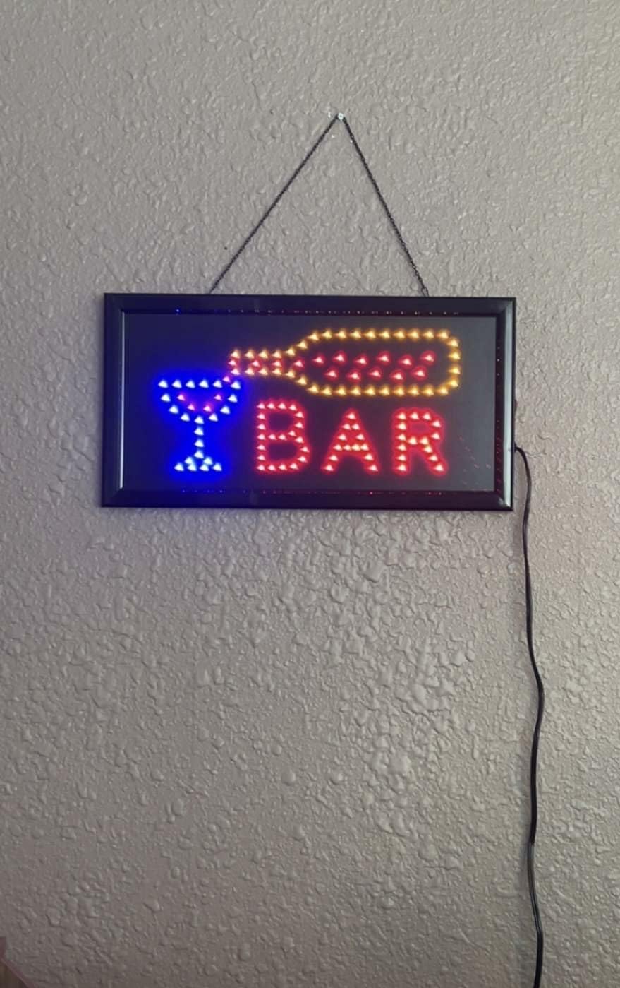 LED Bar Sign - Neon Electric Display Sign with Animation and Energy Efficient LEDs for Homes, Businesses, and Events by Lavish Home customer photo 1
