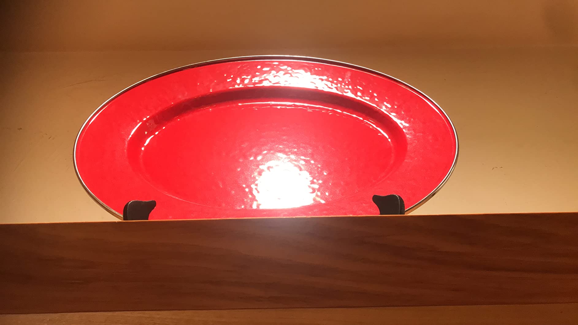 Golden Rabbit Enamelware Oval Platter, 12 x 16in, Cobalt Swirl customer photo 1