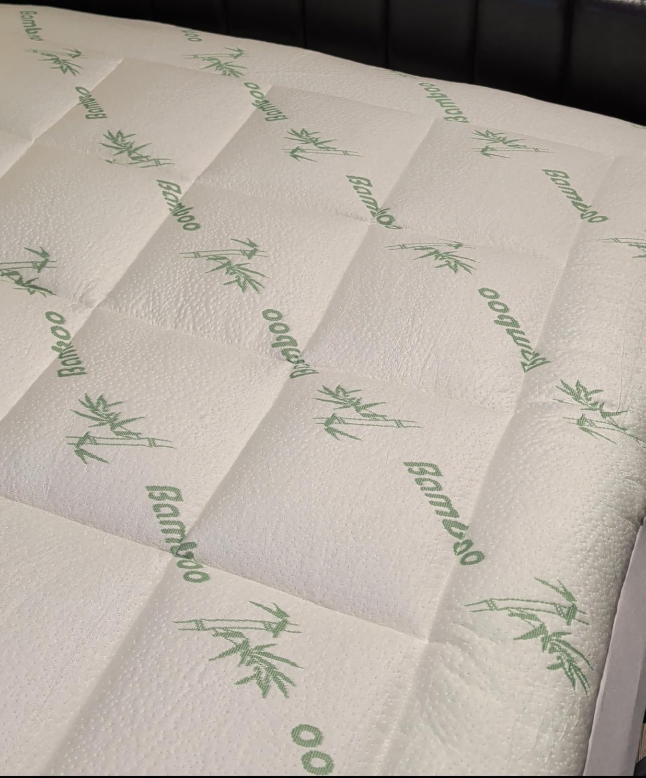 Ultra Soft Queen Size Mattress Topper - Viscose Made from Bamboo Pillow Top Mattress Pad for Back Pain Relief - Naturally Cooling for Hot Sleepers, Green customer photo 2