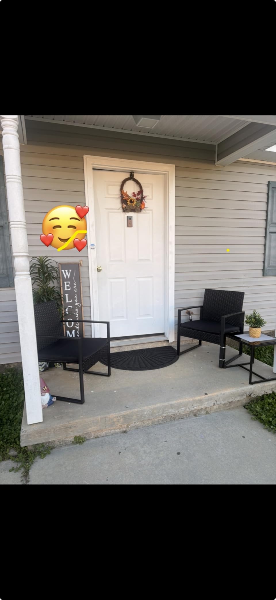 Flamaker 3 Pieces Outdoor Patio Wicker Furniture Set, Modern Rattan Chair Conversation Sets with Coffee Table for Yard and Bistro customer photo 1