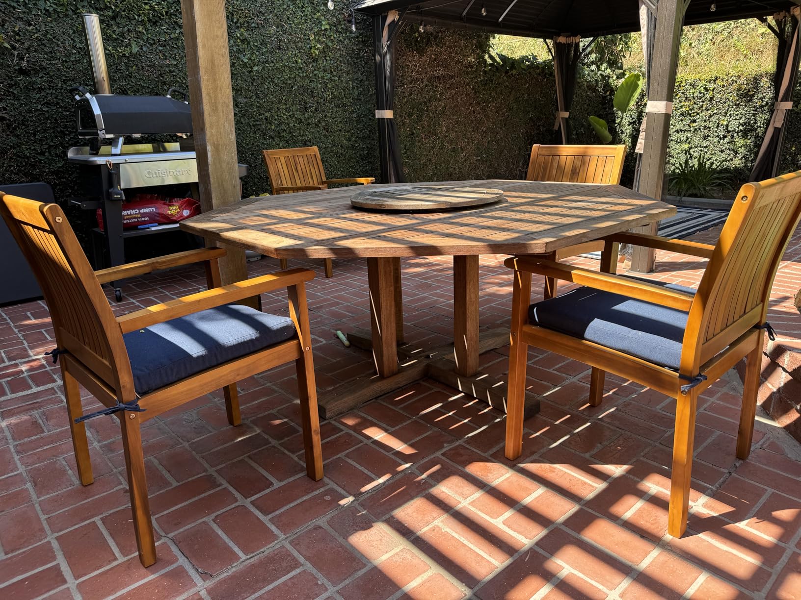 Christopher Knight Home Teague Outdoor Acacia Wood Dining Chairs (Set of 2), Teak Finish customer photo 1