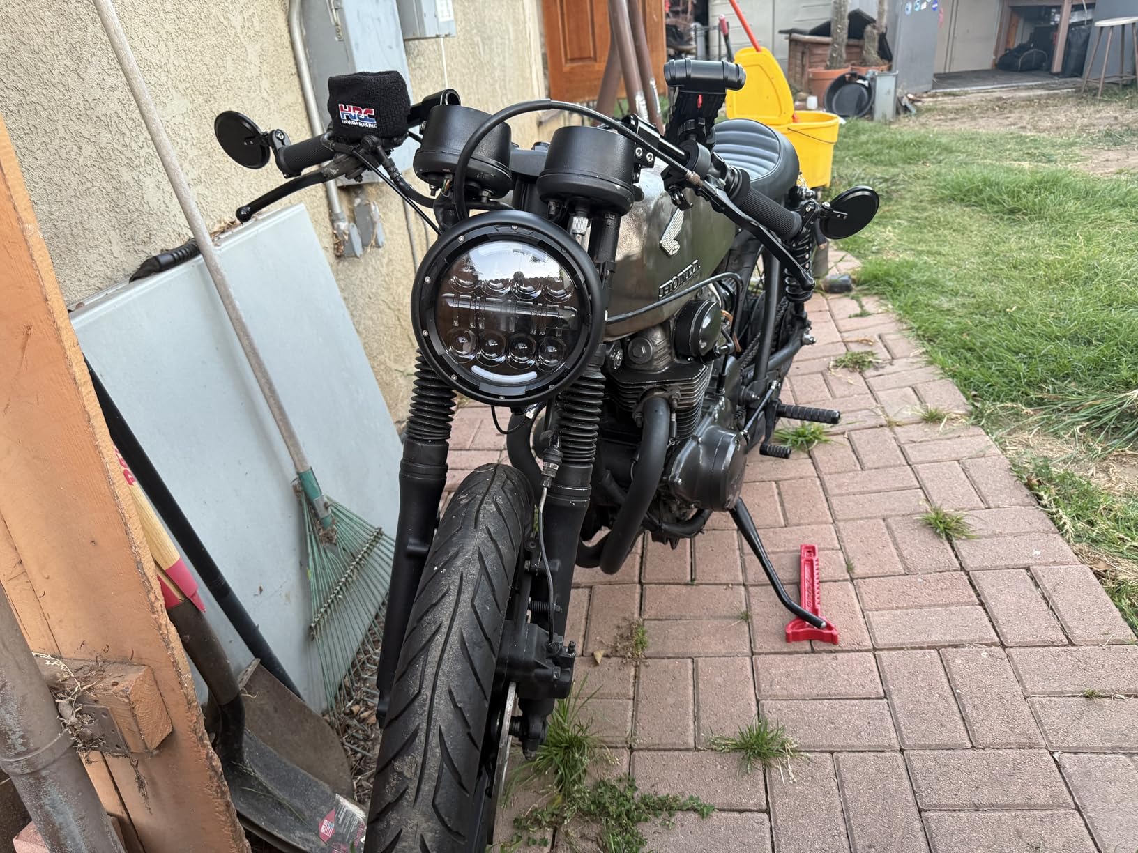 MICTUNING Universal Motorcycle Mirrors - 3 Inch Round Folding Bar End Side Mirror Compatible with Honda, Scooter, Suzuki, Yamaha, Kawasaki, Victory and More customer photo 2