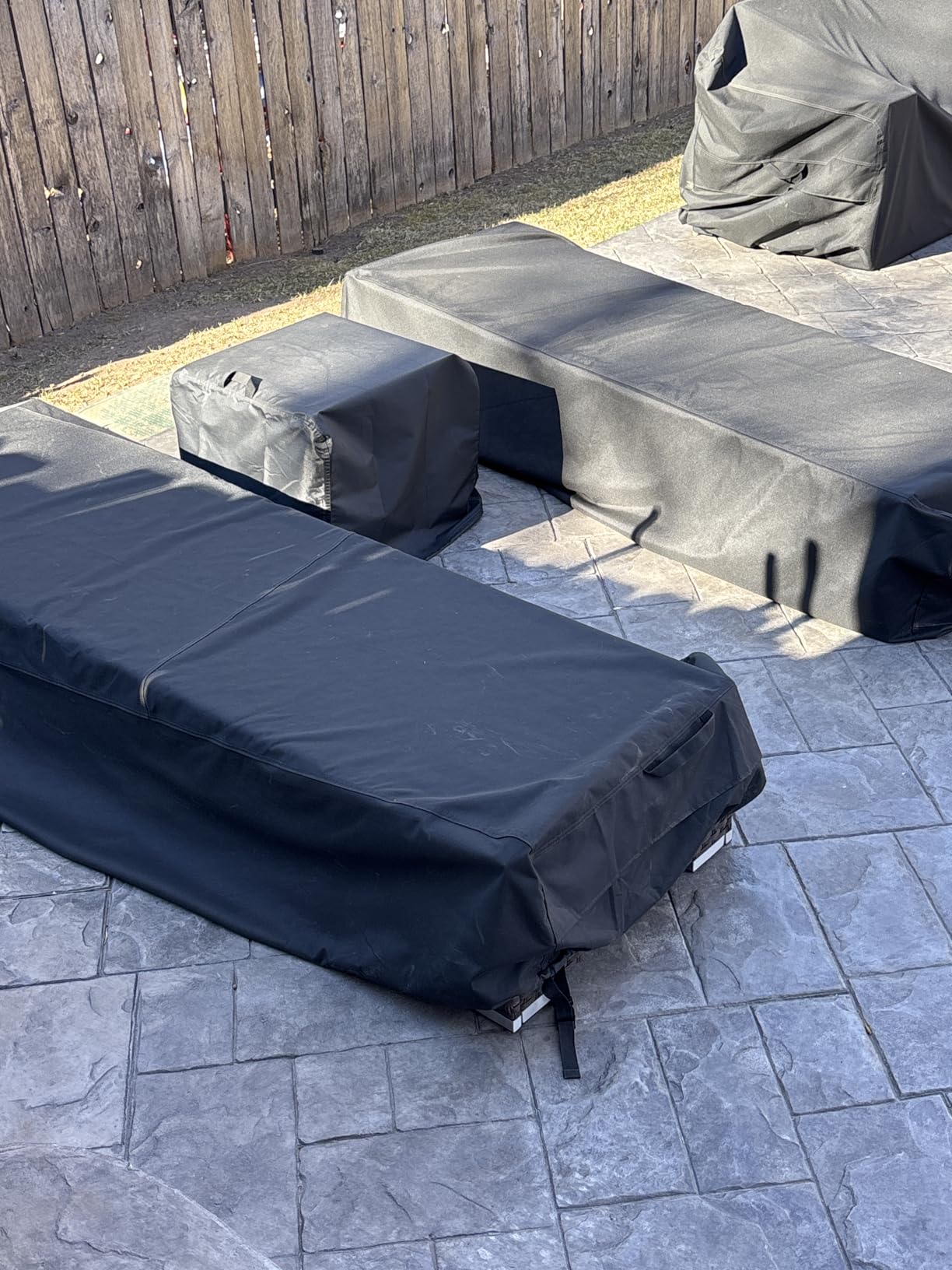 ULTCOVER Waterproof Patio Lounge Chair Cover Heavy Duty Outdoor Chaise Lounge Covers 2 Pack - 84L x 32W x 32H inch customer photo 1
