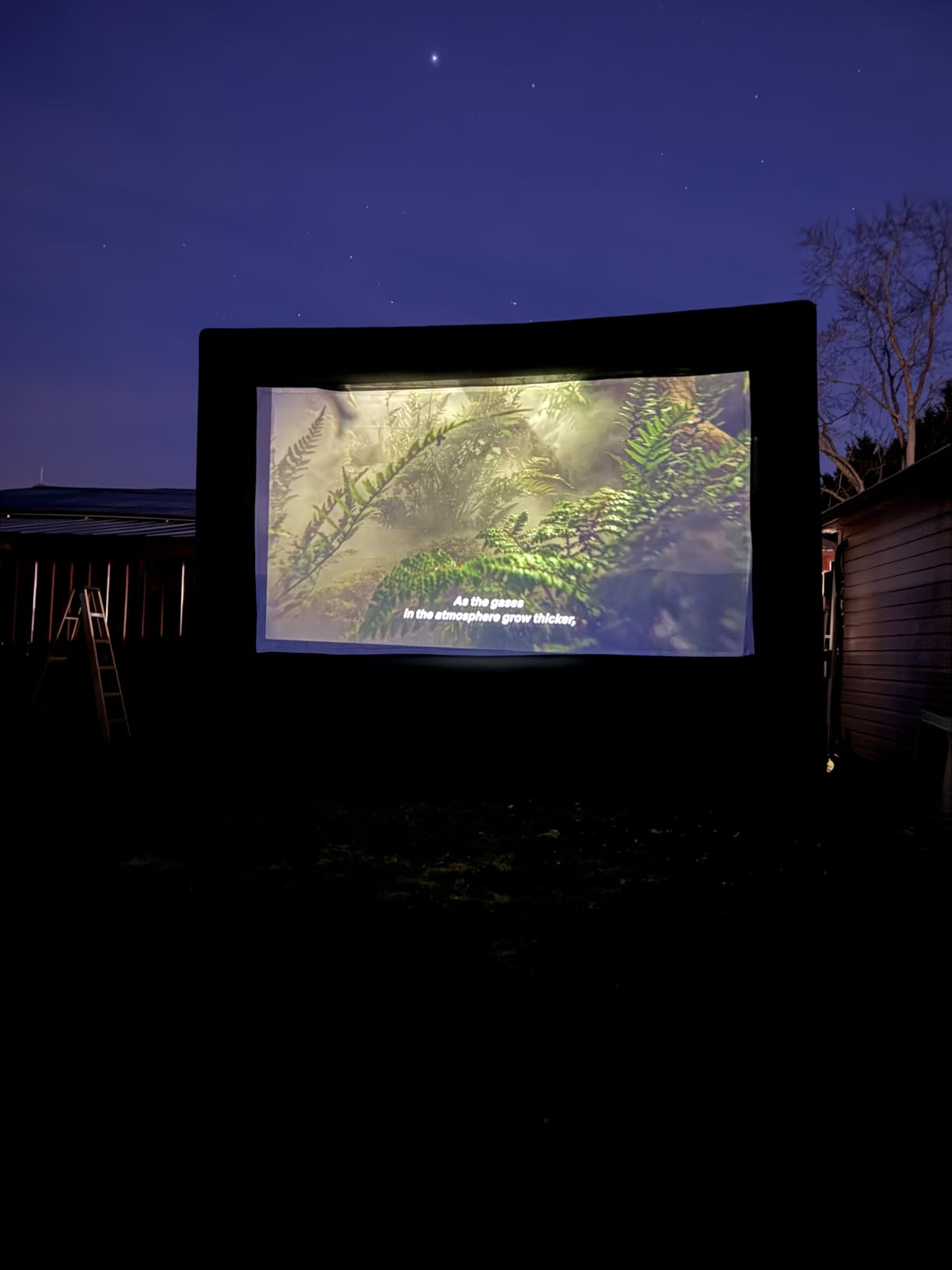 16ft Inflatable Movie Screen Outdoor Projector Screen with Air Blower Storage Bag - Front/Rear Projection, Easy Set Up Blow Up Screen for Backyard Movie Night, Theme Parties, Celebrations customer photo 1