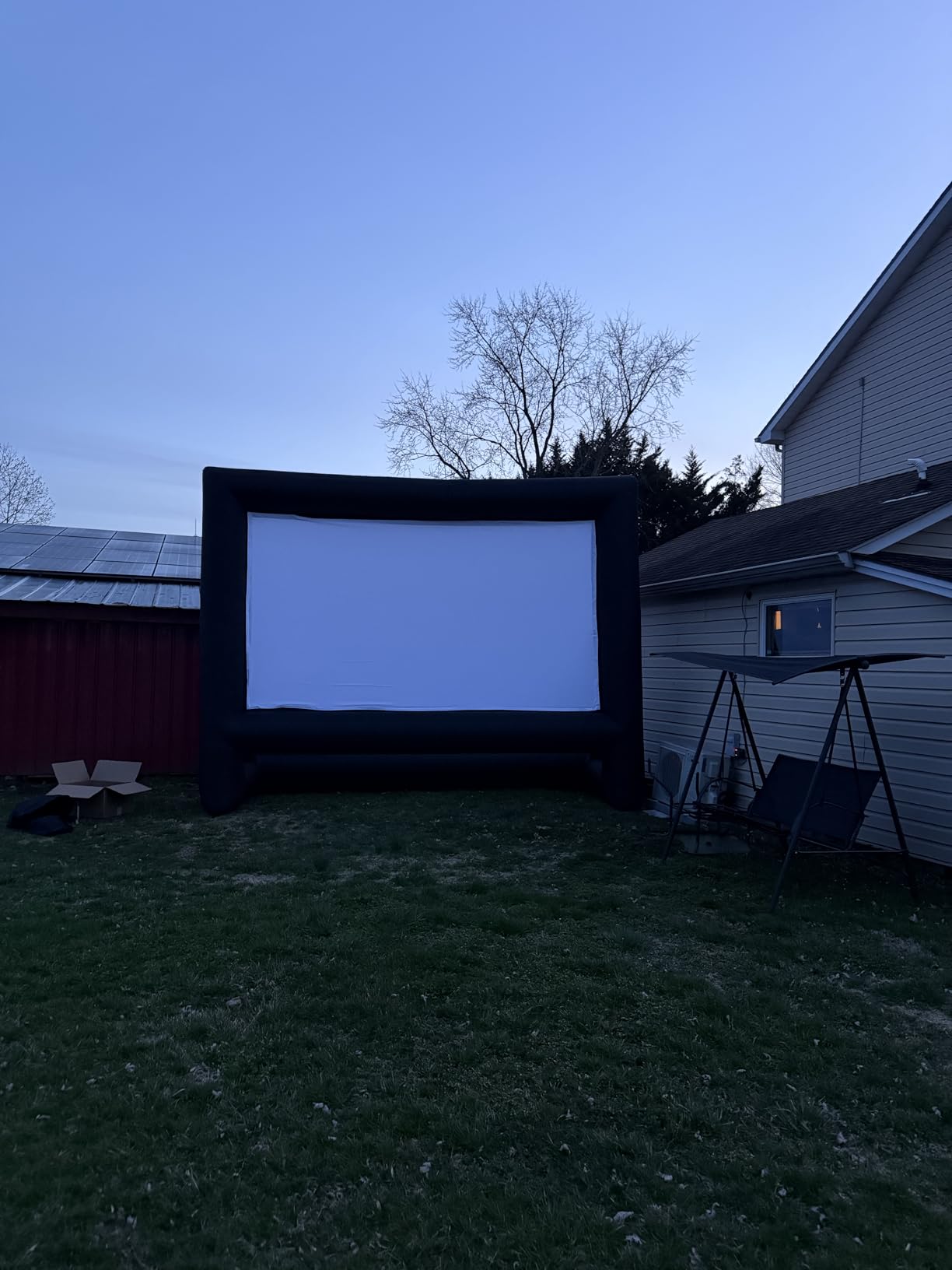 16ft Inflatable Movie Screen Outdoor Projector Screen with Air Blower Storage Bag - Front/Rear Projection, Easy Set Up Blow Up Screen for Backyard Movie Night, Theme Parties, Celebrations customer photo 2