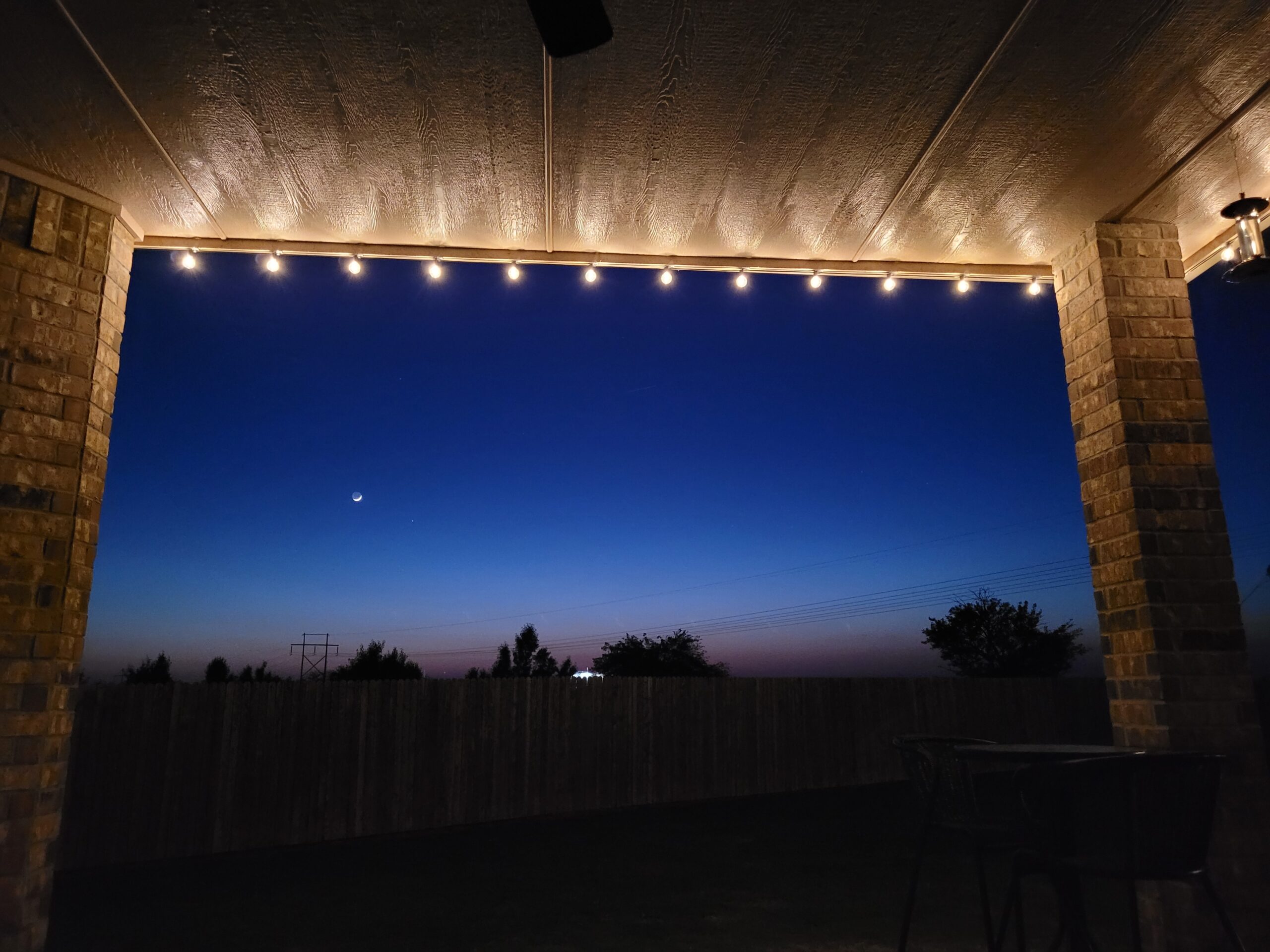 Brightown 58FT Solar String Lights Outdoor with Remote Cable Ties Hooks, 26 LED Shatterproof Bulbs, 3 Light Modes, Dimmer & Timer, Commercial Grade Patio Lights for Yard Balcony Pergola Party Decor customer photo 2