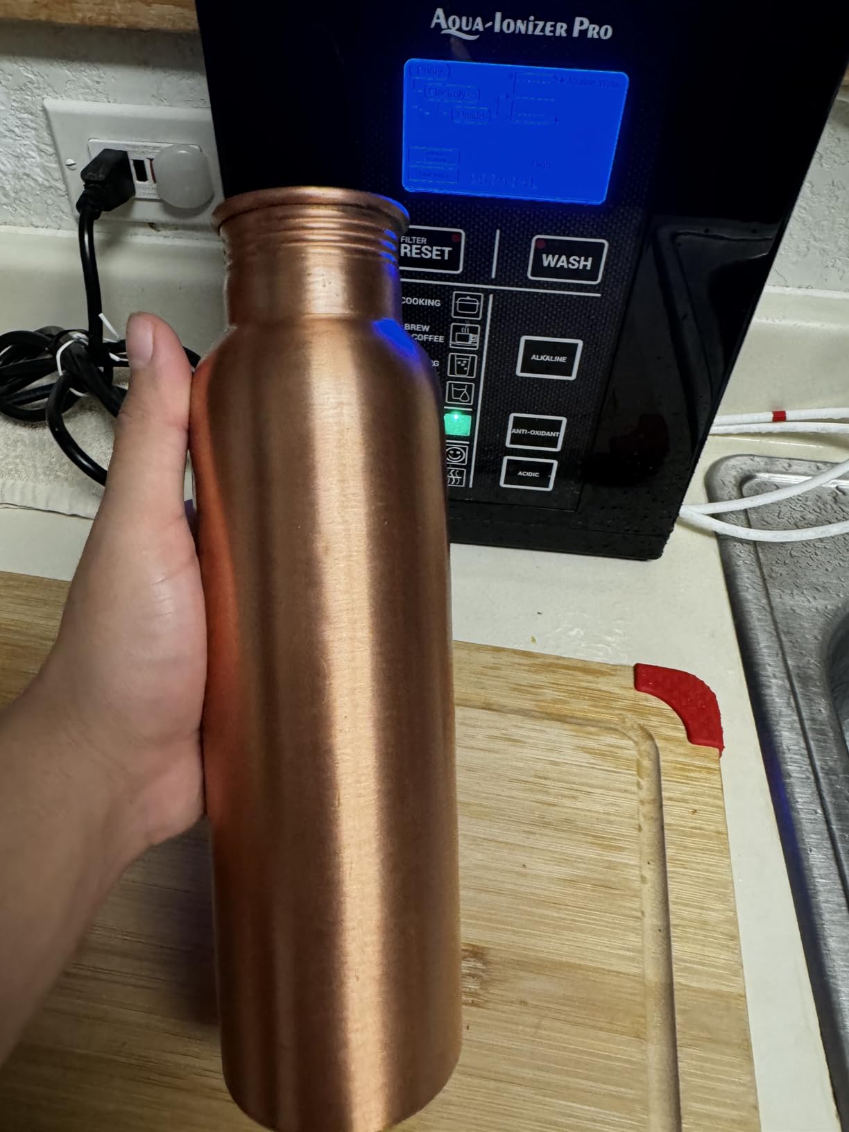 Aqua Ionizer Deluxe 9.5 Anti-Oxidant Boost Water Ionizer | Produces pH 3.0-11.5 Alkaline Water Filtration System | Up to -880mV ORP customer photo 2