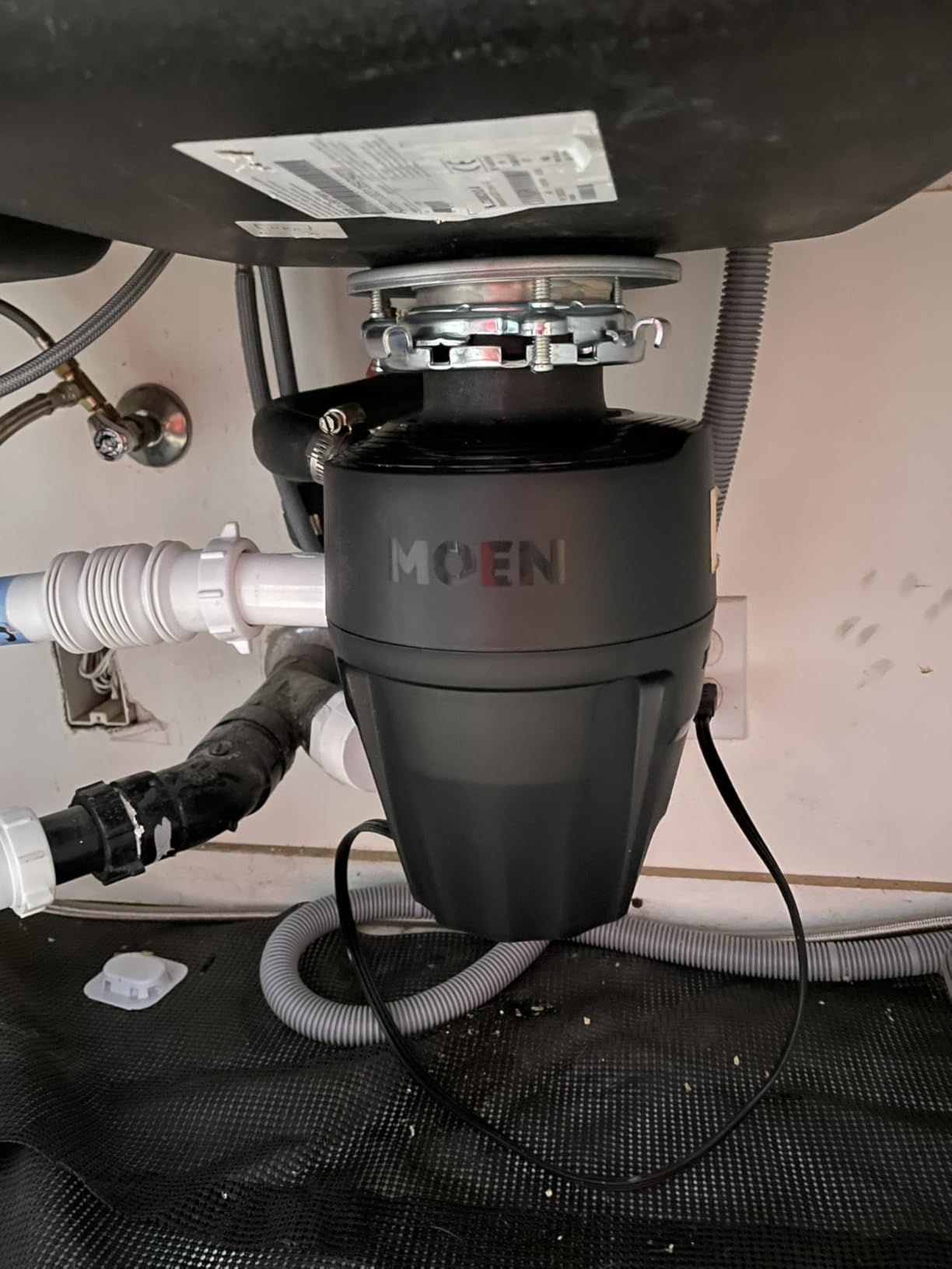 Moen Prep Series Disposer 1/2 Horsepower Continuous Feed Garbage Disposal featuring Fast Track Technology, Power Cord Included, GT50C customer photo 2
