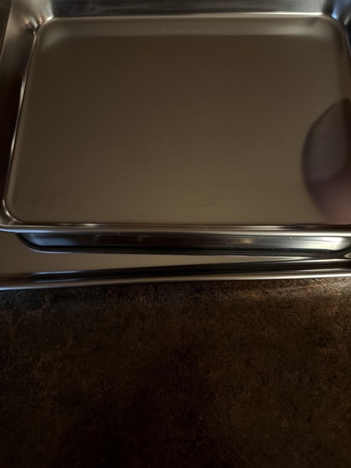 Wildone Baking Sheet Set of 3, Stainless Steel Cookie Sheet Cooking Sheet Pan for Baking & Roasting, 9/12/16 Inch, Non Toxic & Heavy Duty & Easy Clean customer photo 1