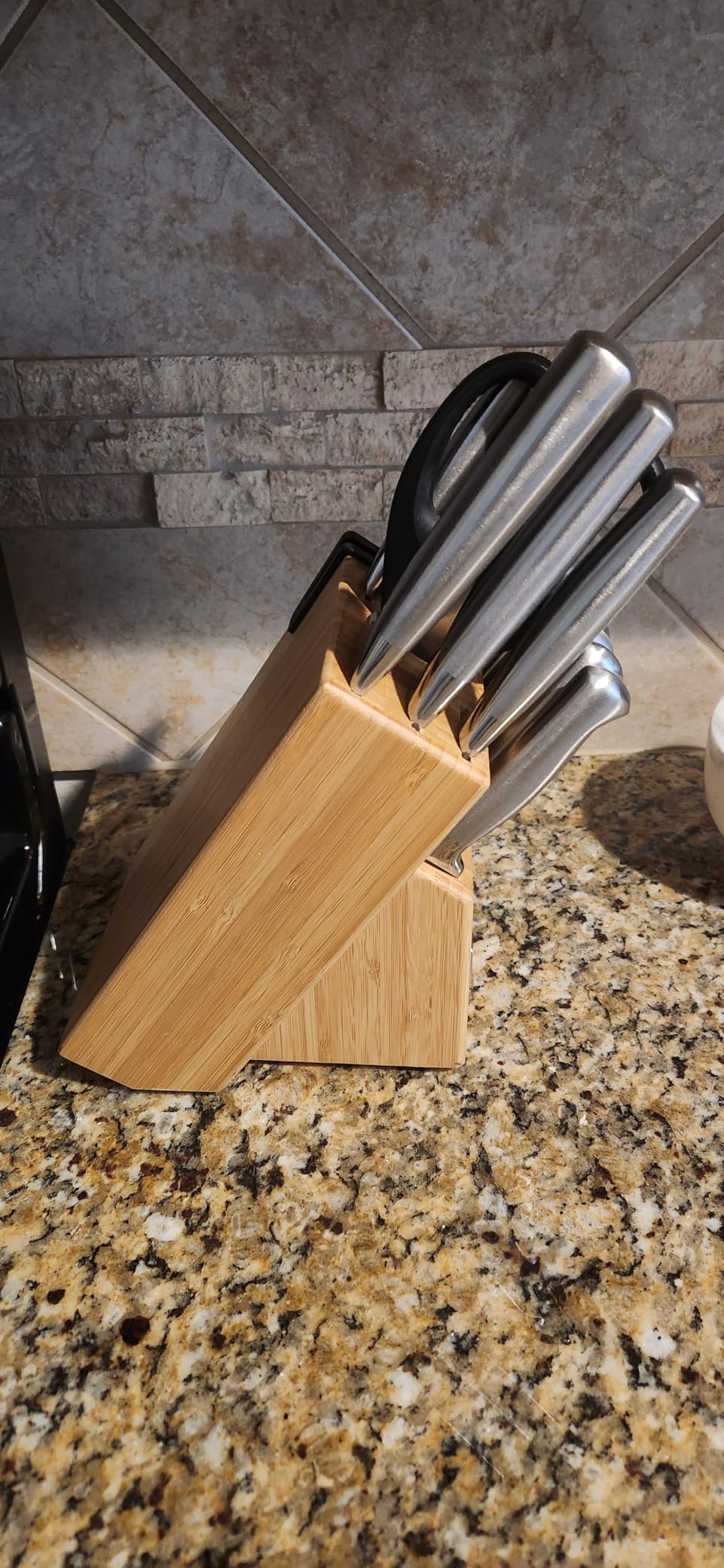 McCook Knife Sets, German Stainless Steel Kitchen Knife Block Sets with Built-in Sharpener customer photo 1