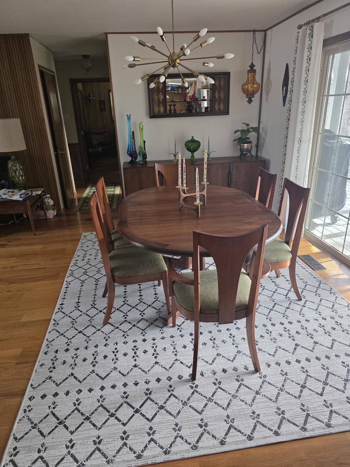 JONATHAN Y Moroccan Geometric Indoor Outdoor Area Rug 8X10 Natural/Black, Ourika Textured Weave customer photo 1