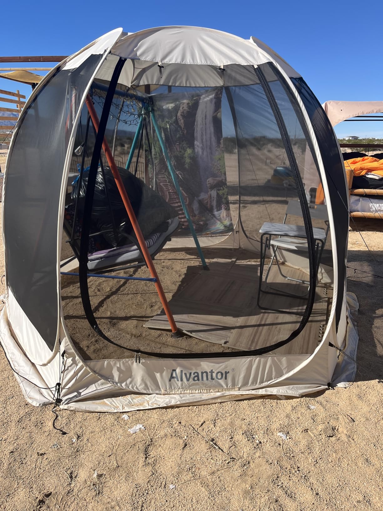 Alvantor Pop Up Screen House Gazebo with Mosquito Netting, Instant UV Resistant Sun Shelter for Patio & Backyard, Portable Canopy Tent for 2-10 Person customer photo 1