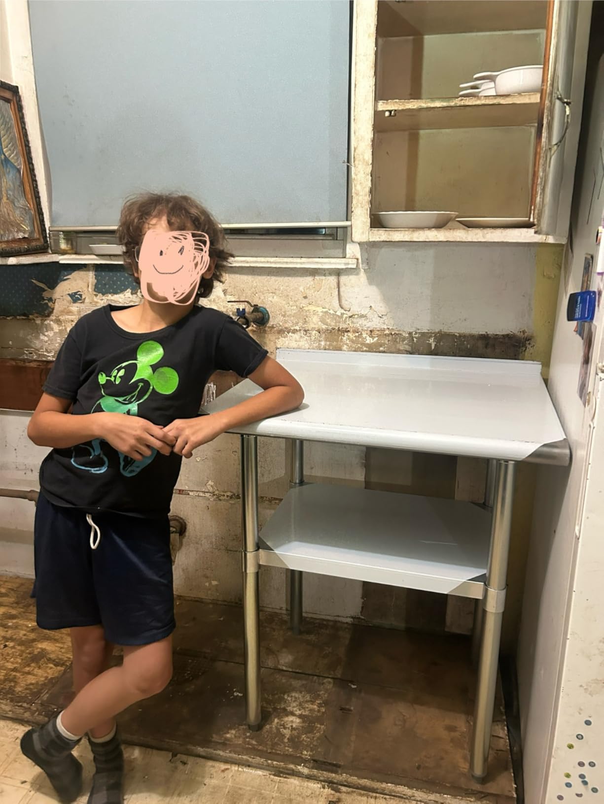 Hally Stainless Steel Table for Prep & Work 24 x 48 Inches, NSF Commercial Heavy Duty Table with Undershelf and Backsplash for Restaurant, Home and Hotel customer photo 2