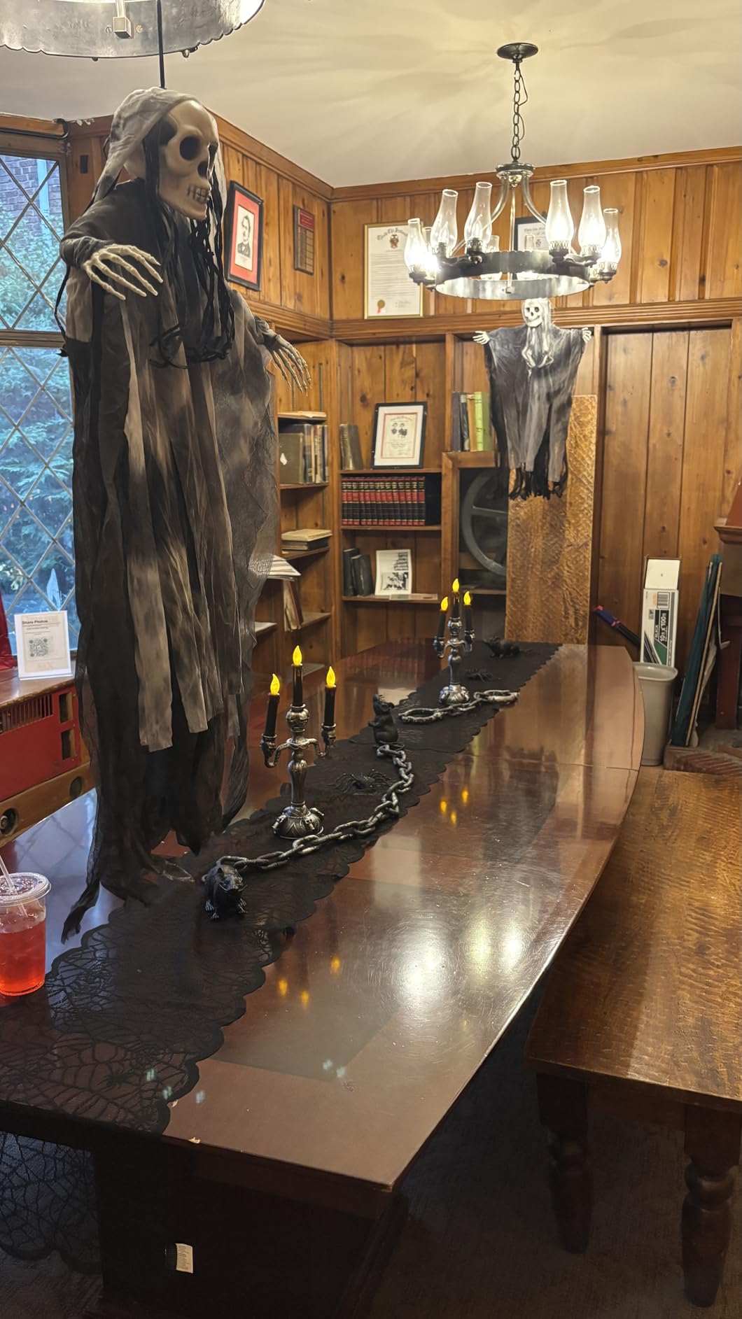 JOYIN 3 Pack Hanging Halloween Skeleton Ghosts Decorations, Grim Reapers for Best Halloween Outdoor Decorations customer photo 2