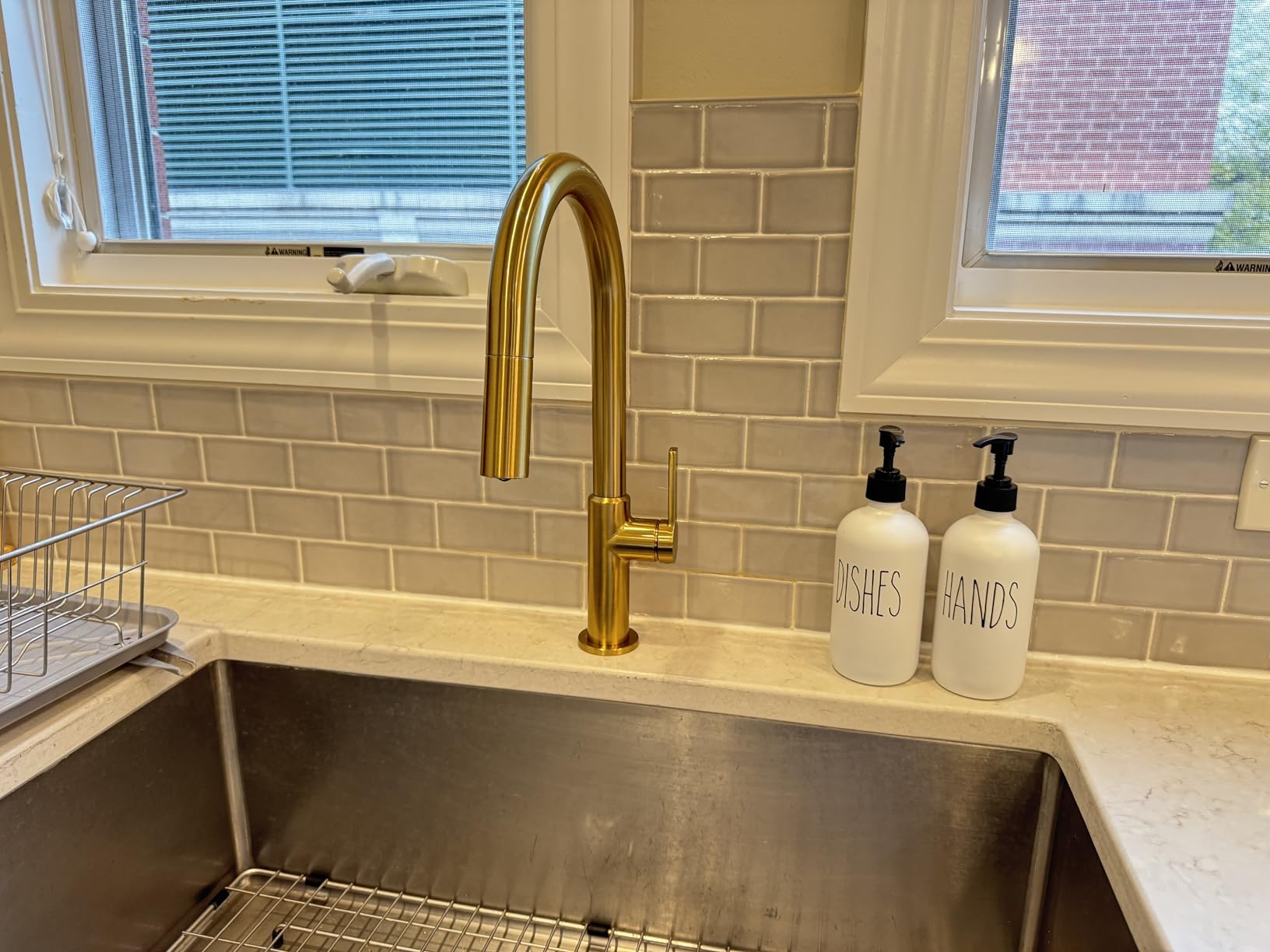 KRAUS Oletto Single Handle Pull Down Kitchen Faucet in Spot Free Stainless Steel, KPF-2820SFS customer photo 2