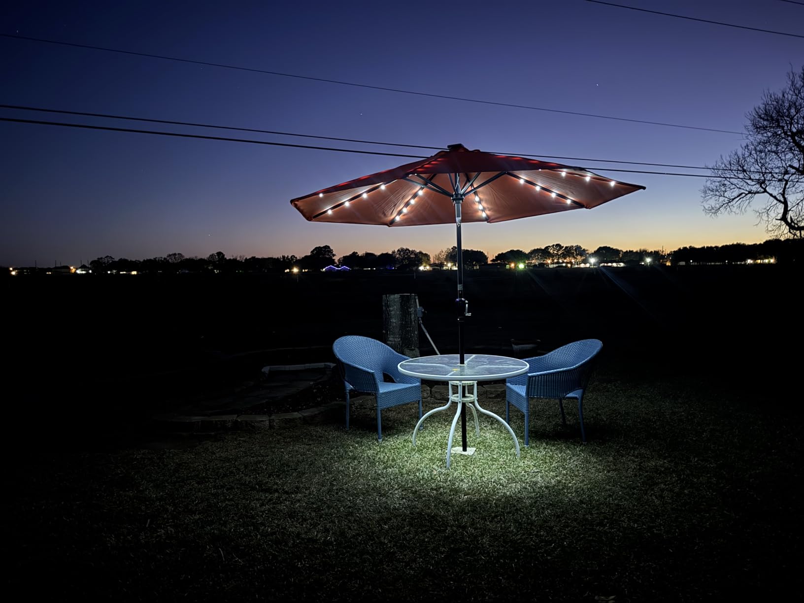 ABCCANOPY Durable Solar Led Patio Umbrellas with 32LED Lights 7.5FT customer photo 2