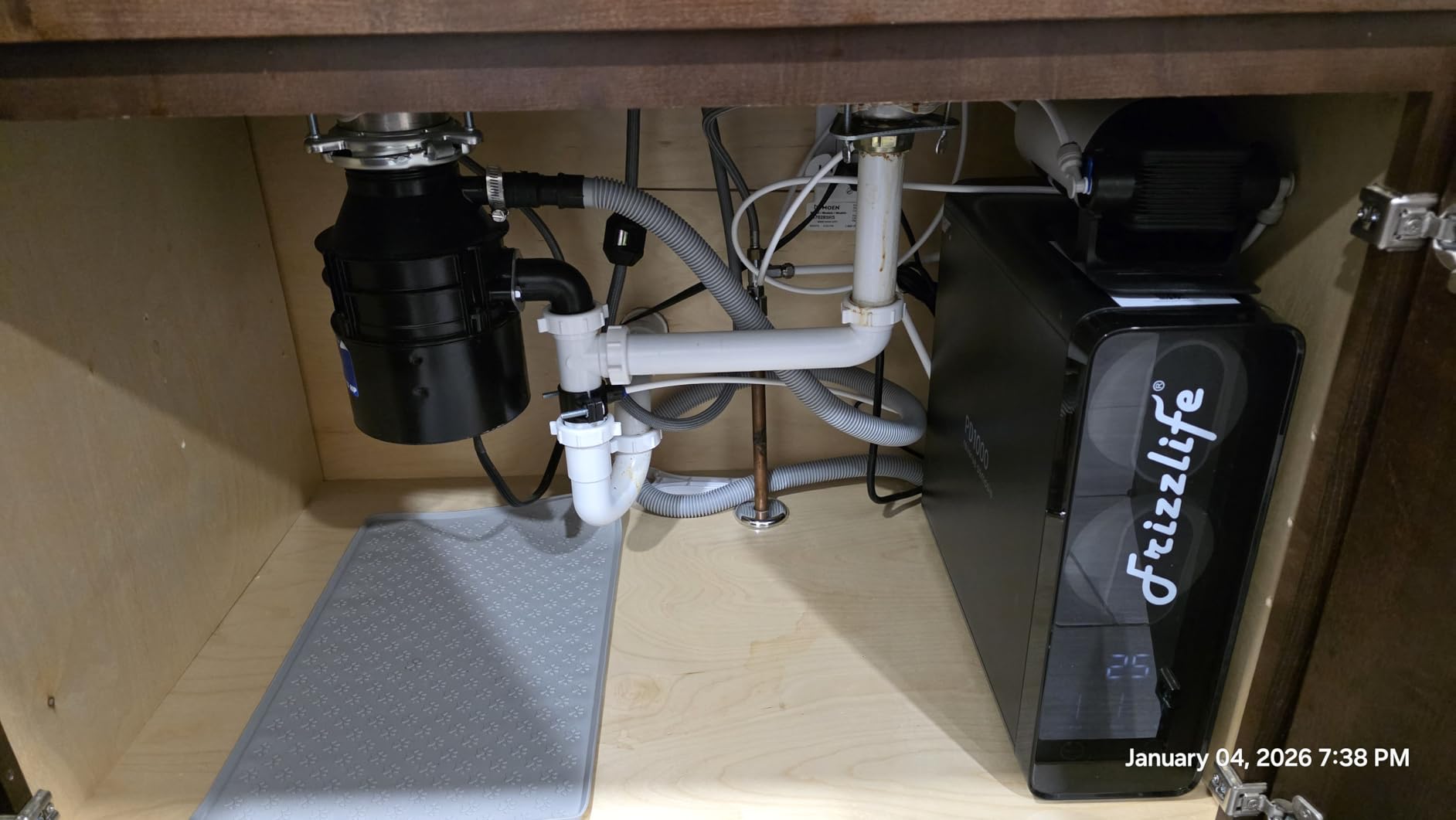 Frizzlife Reverse Osmosis Water Filter - Alkaline Mineral pH+, NSF/ASNI 58&53&42&372 Standard, 600GPD Tankless RO Reverse Osmosis System, Under Sink, 2:1 Pure to Drain, Reduce FPAS/PFOA, PD600-TAM3 customer photo 2