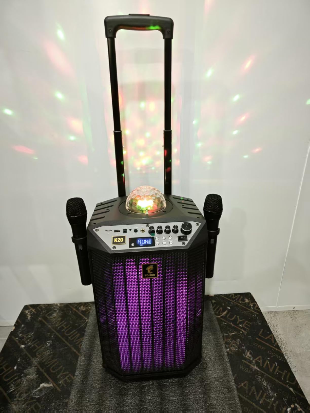 TONOR Wireless Karaoke Machine for Adults, PA System Portable Bluetooth Singing Speaker with 100ft Dual Wireless Microphones Microfono, Disco Ball for Home Karaoke, Party, Class and Church K20 customer photo 1