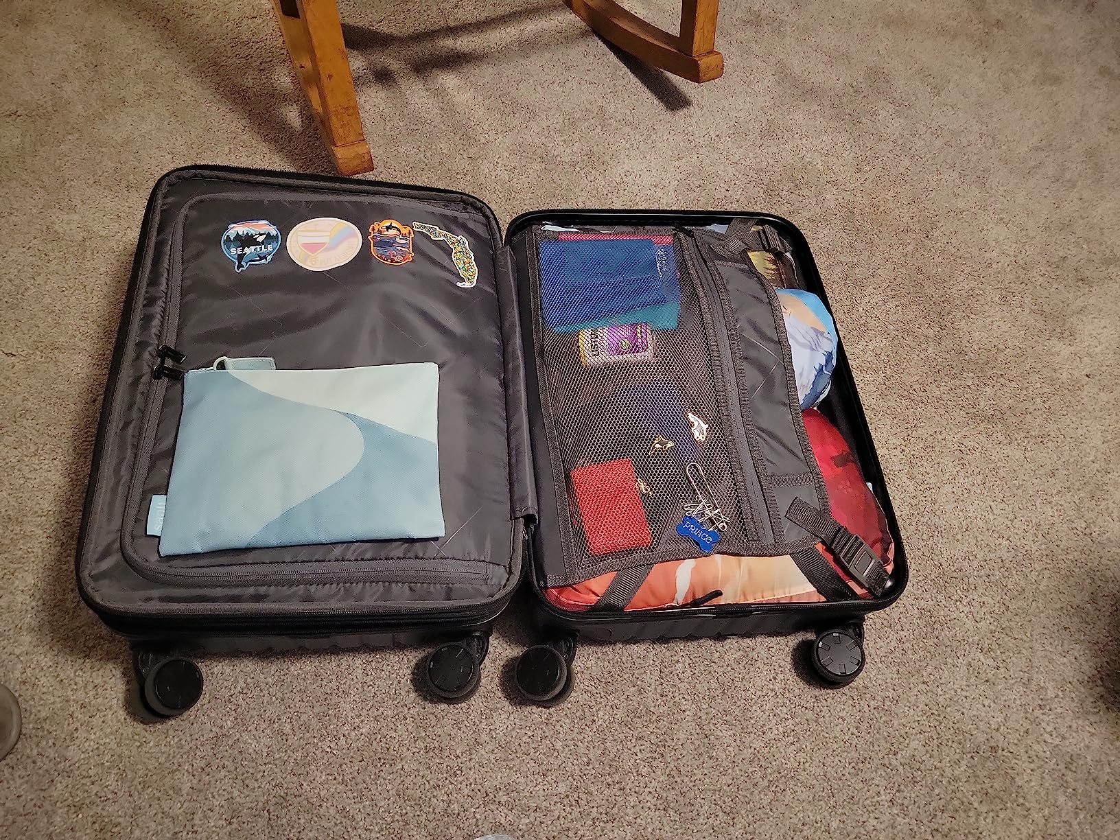 LEVEL8 Grace Carry on Luggage Airline Approved, 20 Inch Expandable Hard Sided Luggages with Spinner Wheels, Harshell Small Rolling Suitcase for Women Men with Tsa Lock, Blue customer photo 1