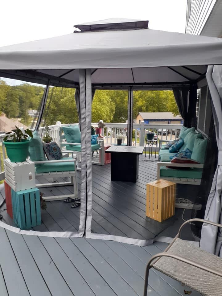Grand Patio 10x13 Ft Outdoor Gazebo with Mosquito Netting and Curtains, Sturdy Straight Leg Tent Soft Top for Patios, Deck, Backyard customer photo 2