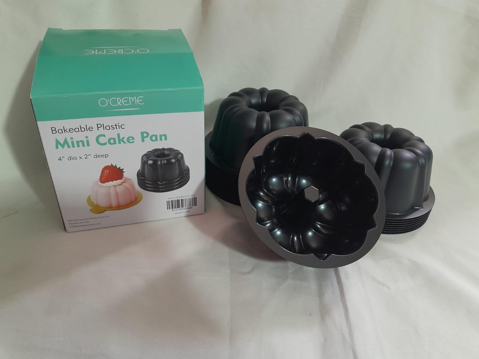 O'Creme Bakeable Plastic Mini Cake Pan & Jello Mold - Non-Stick Silicone Baking Pan - 25 QTY Pack customer photo 2
